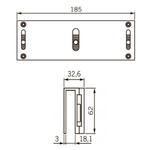 UBG-10/12 для EMC 600 ALH U-образный кронштейн