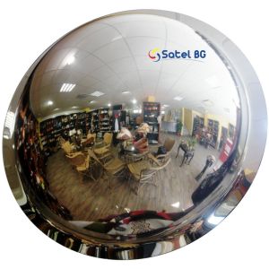 D=600х360 Зеркало купольное потолочное