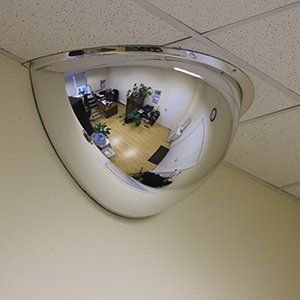 D=800х360 (1/2) Зеркало купольное потолочное