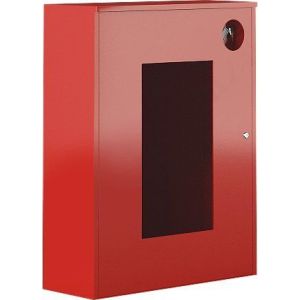 Ш-ПО-113НОК Шкаф пожарный навесной со стеклом красный