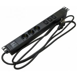 SHE19-3SH-3IEC-2.5EU Блок розеток 19"