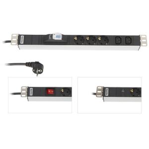 SHE19-6SH-B-2.5EU Блок розеток 19"