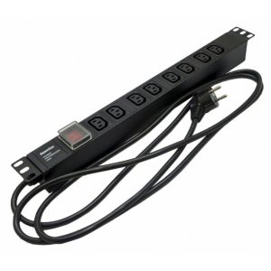 SHE19-8IEC-S-2.5EU Блок розеток 19"