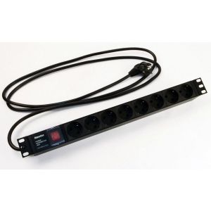 SHE19-8SH-S-2.5EU Блок розеток 19"