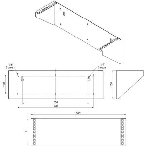 КНВ-3U Кронштейн настенный вертикальный