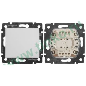 Valena выключатель 1-клавишный, скрытой установки, белый (774401) Выключатель