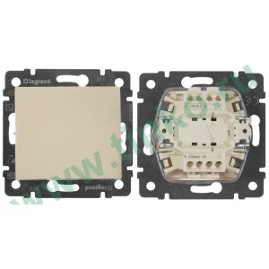 Valena выключатель 1-клавишный, скрытой установки, слоновая кость (774301) Выключатель