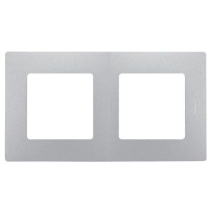 ETIKA рамка 2-местная, алюминий (672552) Рамка