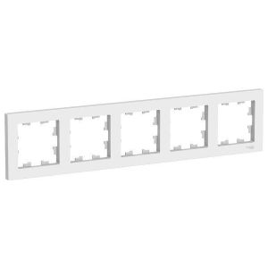 AtlasDesign рамка 5-местная универсальная, белый (ATN000105) Рамка
