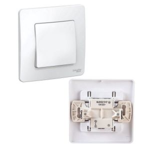 BLANCA выключатель 1-клавишный скрытой установки, белый (BLNVS010101) Выключатель