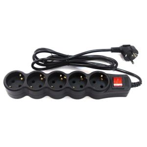 SP5B-215 Сетевой фильтр 5 розеток, 1.5м, черный