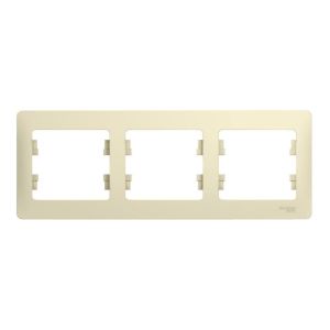 Glossa рамка 3-местная, бежевый (GSL000203) Рамка