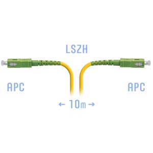 Патчкорд оптический SC/APC SM 10метров