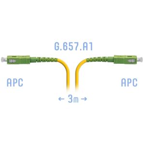Патчкорд оптический SC/APC SM G.657.A1 3 метра