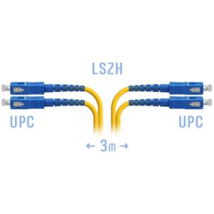 Патчкорд оптический SC/UPC SM Duplex 3метра