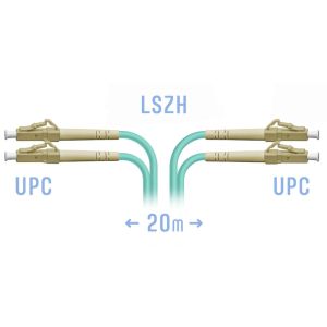 Патчкорд оптический LC/UPC MM Duplex 20 метров