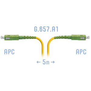 Патчкорд оптический SC/APC SM G.657.A1 5 метров