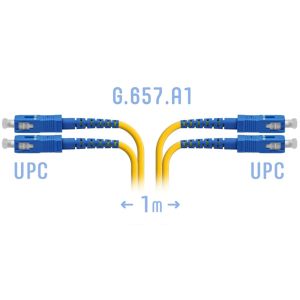 Патчкорд оптический SC/UPC SM G.657.A1 Duplex 1 метр