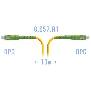 Патчкорд оптический SC/APC SM G.657.A1 10 метров