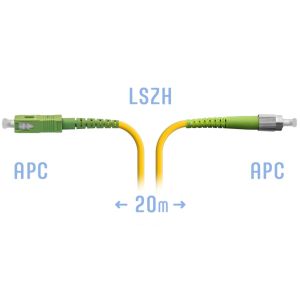Патчкорд оптический FC/APC-SC/APC SM 20 метров