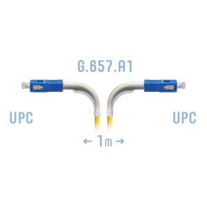 Патчкорд оптический SC/UPC SM G.657.A1 (угловой) 1 метр