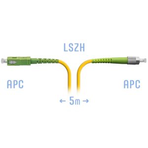 Патчкорд оптический FC/APC-SC/APC SM 5 метров