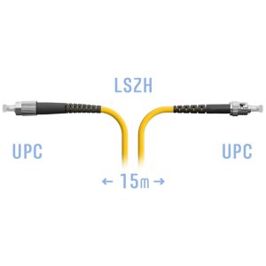 Патчкорд оптический FC/UPC-ST/UPC SM 15метров