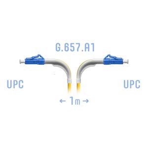 Патчкорд оптический LC/UPC SM G.657.A1 (угловой) 1 метр