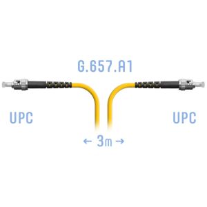 Патчкорд оптический ST/UPC SM G.657.A1 3 метра