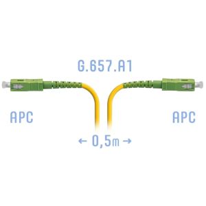 Патчкорд оптический SC/APC SM G.657.A1 0.5 метра
