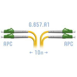 Патчкорд оптический LC/APC SM G.657.A1 Duplex 10 метров