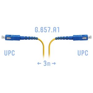 Патчкорд оптический SC/UPC SM G.657.A1 3 метра, 2мм