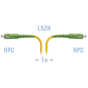 Патчкорд оптический SC/APC SM 1метр
