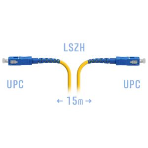 Патчкорд оптический SC/UPC SM 15 метров