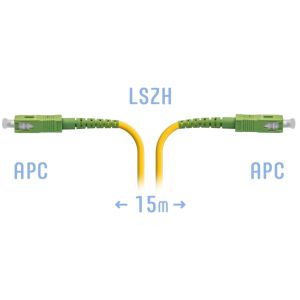 Патчкорд оптический SC/APC-SM 15метров