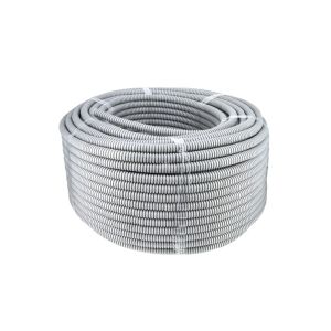 Труба гофрированная ПВХ d32мм с протяжкой сер. (уп.50м)