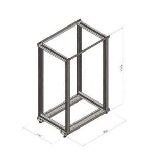 Стойка монтажная двухрамная 24U (1200х530х800мм)