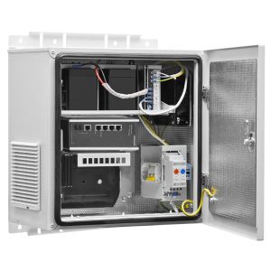 Настенный термошкаф 400x400x250 мм, IP54, с ИБП