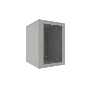 Шкаф телекоммуникационный настенный 18U, 523х600х866мм серия LITE (стеклянная дверь)