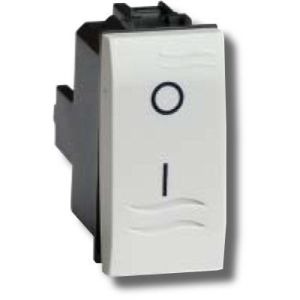 Выключатель двухполюсный Brava 1 модуль белый (76121BL) Выключатель двухполюсный