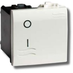 Выключатель двухполюсный Brava 2 модуля белый (76122BL) Выключатель двухполюсный