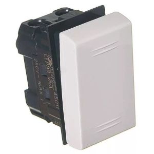 Выключатель однополюсный Viva 1 модуль белый (45011) Выключатель однополюсный