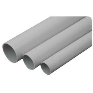 Труба ПВХ жесткая легкая D40, серая (30040) Труба жесткая