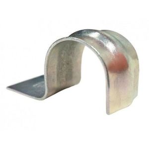 Скоба однолапковая D20 без монтажного отверстия (100шт) (43721) Скоба оцинкованная