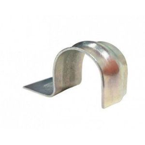 Скоба однолапковая D25 без монтажного отверстия (100шт) (43727) Скоба оцинкованная