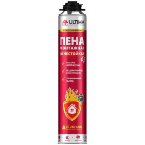Пена огнестойкая ULTIMA PRO 65, 850 мл Пена монтажная профессиональная