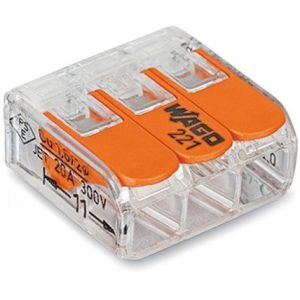 WAGO 221-413 клемма 3-проводная Клеммник для провода