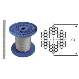 Трос стальной, толщина 4 мм, DIN 3055 (CM625504) Трос стальной