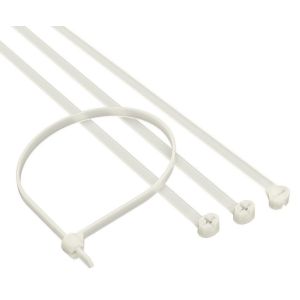 Хомут 3,6x300 P6.6, белый (100шт) (21210SR) Хомут с двойным замком