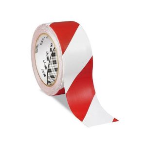 767I (51 мм Х 32,9 м) красно-белая Лента самоклеющаяся